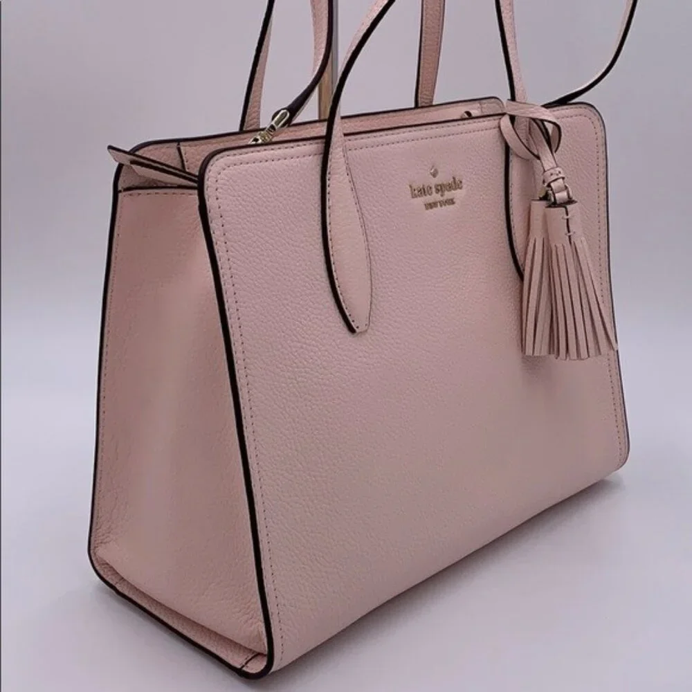 Euc Kate Spade Rowe Light Pink Leather Shoulder Bag Purse
